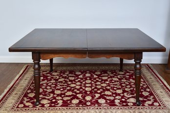 Antique Wood Dining Table With Optional Glass Top And Leaf