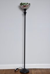 Floor Lamp With Resin Stained Glass Shade