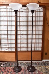 Pair Of Torchiere Floor Lamps
