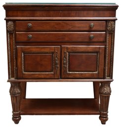 Traditional Georgian Style Mahogany Finish Accent Cabinet