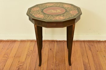Italian Neoclassical Inlaid Octagonal Jewelry Table