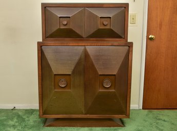 Modernist Pyramid Form Highboy Chest