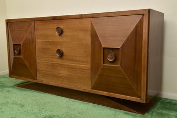 Modernist Pyramid Form Nine Drawer Dresser