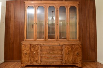 Tomlinson Furniture Walnut With Burl Trim China Cabinet