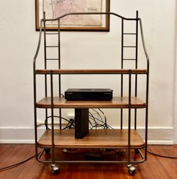 Three Shelf Bakers Rack On Casters