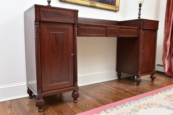 Antique Carved Mahogany Sideboard / Desk / Library Table