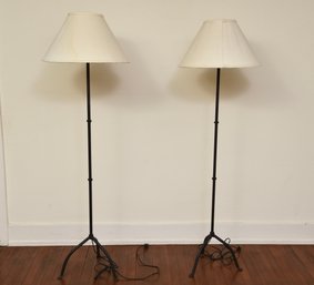 Pair Of Iron Floor Lamps