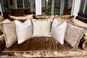 Set Of Five Custom Decorative Throw Pillows