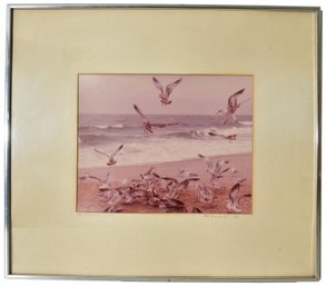 Signed Nate Levine Photograph Titled 'the Gathering' Dated 11/83 And Numbered 2/100