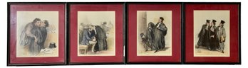 Set Of Four Honore Daumier (french, 1808-1879) Framed Lithographs From The Series 'Les Gens De Justice'