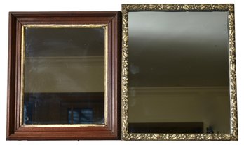 Pair Of Wood Framed Wall Mirrors
