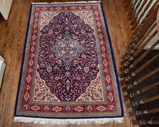 Persian Sarouk Hand Knotted Area Rug