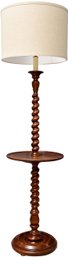 Vintage Mahogany Barley Twist Floor Lamp