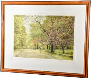 Signed Harold Altman Limited Edition Lithograph Titled 'Meeting 1989' And Numbered 17/285