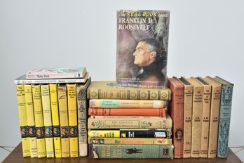 Collection Of 25 Assorted Books - Carolyn Keene, Franklin D. Roosevelt, Abraham Lincoln And More