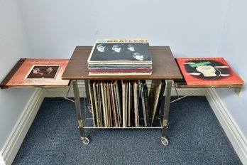 Collection Of Vinyl Albums Mostly Consisting Of Symphony's And Record Storage Table
