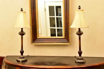 Pair Of Candlestick Style Buffet Table Lamps