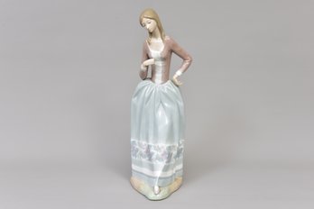 LLadro 'Woman With Umbrella' Porcelain Figurine