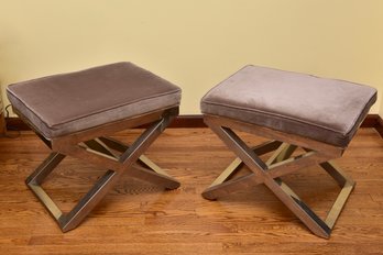 Pair Of Thomasville X Form Benches