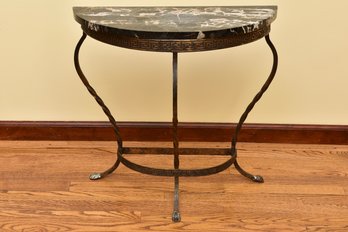 Demilune Marble Top Side Table