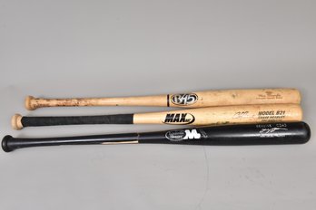 Chris Denorfia Bat, Signed Chris Headley Bat, And Signed Michael Barrett Bat