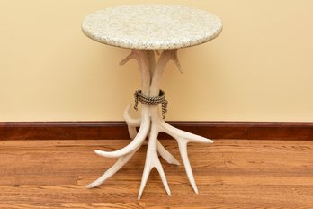 Janice Minor Round Twig Accent Table