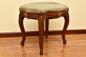 Antique Needlepoint Bench