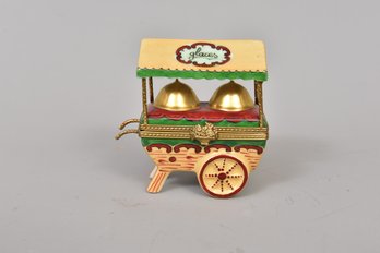 Limoges Ice Cream/gelato Cart Porcelain Trinket Box