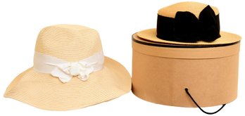 Tracy Tooker Boater Hat And Cabana Life Floppy Straw Hat