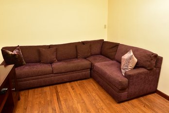 Two Piece L Shaped Sectional Queen Size Sofa Bed