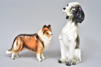 Pair Of Ceramic Dog Figurines
