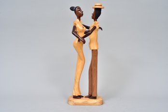 Cuba Folk Art Dancing Couple Figurine