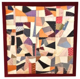 Mid 19th Century Framed Pennsylvania Crazy Quilt