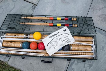 Sportcraft Official 6-player Wooden Croquet Set With Case And Game Instructions
