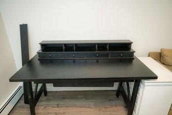 Pottery Barn Farmhouse Desk With Secretary Topper