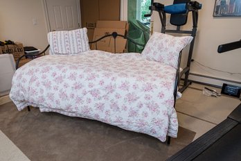 French Country Inspired Black Iron Daybed With 'simply Shabby Chic' Bedding