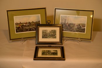 Four Framed 19th C. English Fox Hunt Prints