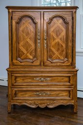 French Country Vintage Drexel Heritage Cabernet Classic Oak Armoire (2 Of 2)