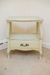 Pair Of French Provincial Vintage End Tables Or Night Stands With A Distressed Painted Finish