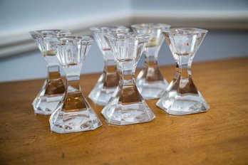 Villeroy & Boch Vintage Art Deco Style Crystal Candle Holders (6)