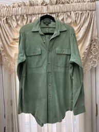 Ralph Lauren 100% Genuine Leather/suede Shirt-Buttersoft-size M