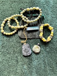 Connemara Marble Pendants With 4 Bracelets ,