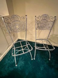 Pair Of Victorian Iron Chairs
