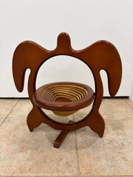 Wooden Turtle Sculpture That Turns Into A Bowl