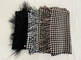 2 Cashmere Scarves From Scotland & One New Wool Neck Warmer