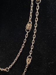 Love Knot Chain 32' Long 14 Kt, In Excellent Condition