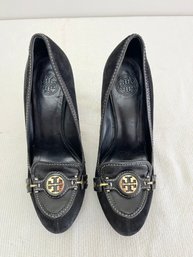 Tory Burch Joan Platform Black Heels Size 8