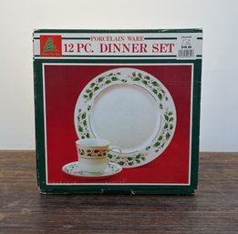 Vintage Holly Tradition Service For 4 Complete Set New In Box, Japan