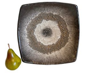 Sensational MCM German Pottery Square Lava Glazed Bowl By Carstens For Raymour