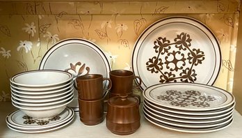 Vintage Stoneware Plates & Cups By Electra Made In Japan